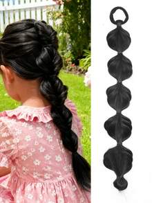 1pc Kids Synthetic Braided Hair 18inch Braids Ponytail Hair Hairstyle Braids Cute Hip Hop Ponytail For Girls