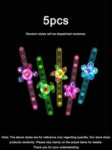 24pcs/Set Rotating LED Light Up Wristbands, Flashing Bracelets, Suitable As Jewelry, Birthday, Graduation, Wedding, Party, Carnival, Easter Gifts, Birthday Party Decorations, Night Lights, Toy Party Favors, Unique Gifts For Men, Personalized Gifts, Holiday Accessories, Party Favors, Outdoor Games, Glow Party Supplies (Random Style) - Multicolor - View 7