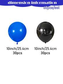 583pcs Blue & Black Birthday Balloon Kit, 500pcs Non-Woven Fabric Petals, 16" Happy Birthday Banner, 8pcs 18" Foil Heart Balloons, Thick Latex Balloons, Suitable For Men's Birthday Party, Dark Color Aesthetic Party Background, Romantic Bedroom Decor, Midnight Surprise Birthday Party Decor, Influencer Photo Backdrop, Anniversary, Home Decor, Photo Backdrop, Party Organizer, Event Planner - Multicolor - View 11