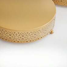 3 Pieces White/Golden Cake Stand Set, 8/10/12 Inch Round Metal Dessert Display Stand Decorative Cake Holder Cupcake Pastry Candy Display Plate For Wedding, Party, Birthday, Event - Vàng - Xem 6