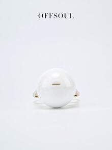 White Bridal Wedding Party Bag With High-End Pearl, Acrylic & Marble Design, Elegant Handbag/Shoulder Bag For Women, Suitable For Party, Banquet, Beach Vacation - 白色 - 查看 5