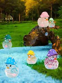 混合夜光树脂装饰件、绿色迷你景观装饰、迷你鸭子夜灯挂饰、全新夜灯微型动物树脂工艺品、可爱夜光闪光迷你鸭子、戴帽子的迷你鸭子、荧光仙女花园装饰、可爱动物微景观、适用于迷你花园和水族馆的 DIY 配件、微景观鱼缸挂饰、户外花园挂饰生日毕业最佳礼物 - 彩色 - 查看 8