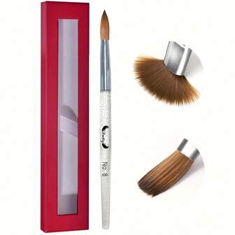 Acrylic Nail Brush - Sizes 6/8/10/12 For Perfect Application & 3D Carving - Ideal For Salon & Home Use