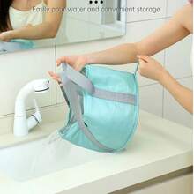 1个可折叠足浴盆，便携式旅行足浴盆，露营洗脚袋，家用足浴盆，旅行保温足浴袋，足浴桶