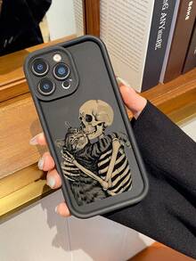 1个创意极简骷髅猫彩绘防震TPU手机壳，兼容苹果XS/XS Max/XR/11/12/13/14/14 Plus/15/15 Plus/16/16 Plus/7/8 Plus/17/17 Pro等型号 - 彩色 - 查看 1