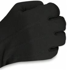 Isotoner Women's Spandex Cold Weather Stretch Gloves With Warm Fleece Lining - Black - View 8