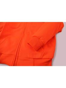 Men's Autumn And Winter Tops, Men's Fleece Jackets, Simple And Pure Color, Thickened Fleece, Warm In Winter, Windproof When Going Out - Màu cam huỳnh quang - Xem 6