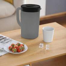 EstiloJarra de Plástico de 2,7 L con Tapa, Jarra de Agua Fría Resistente a Altas Temperaturas de Gran Capacidad para Jugo, té, Apariencia Exquisita (Negro)Versión mejorada - Verde oscuro - Ver 11