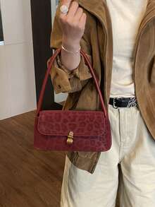 2025 New Arrival Leopard Print Underarm Bag For Women, Lightweight Luxury Niche Design Shoulder Bag With High-End Vibe, Autumn/Winter