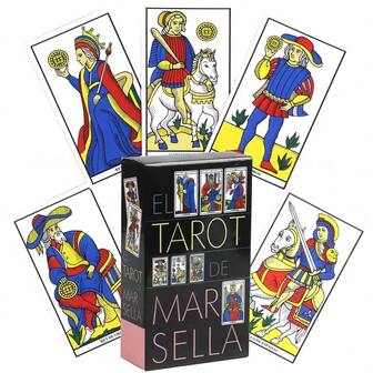 Marseille Tarot - 10.6x6.2cm, Card Game, 78 Cards, Suitable For Party Entertainment, Family Gathering Game, Suitable For Tarot Beginners (Spanish Version)