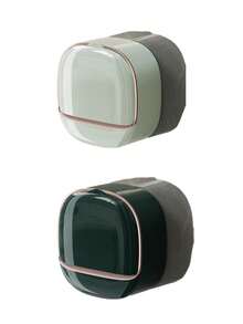 Deluxe Wall Mounted Soap Dish With Lid, High End Drainage Soap Box, Waterproof Soap Dish With Drainage Box, Soap Box, Soap Dish With Lid, Wall Mounted Drainage Soap Box With Flip-Top Lid, For Bathroom, Halloween/Christmas Decorations Soap Holder Bathroom Back To School - Multicolor - View 17