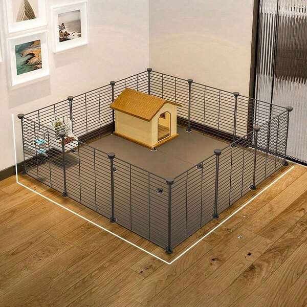 Cerca para conejillo de indias, suministros de decoración del hogar para conejos, jaula grande y barata, pequeña villa para mascotas, nido para mascotas