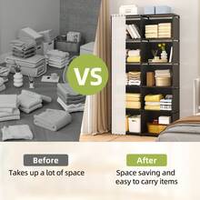 Tomnk 10 Compartments Bookshelf, Large-Capacity Standing Bookcase For Books, Decor & Storage, Simple Design For Bedroom, Living Room, Office Or Entryway - Nhiều màu - Xem 5