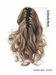 Kẹp tóc đuôi ngựa kẹp tóc đuôi ngựa ngắn tóc đuôi ngựa xoăn gợn sóng tóc giả tổng hợp dày cho phụ nữ tóc đuôi ngựa giả sử dụng hàng ngày - Màu dương cầm - Xem 3