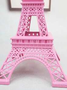 1pc Pink Eiffel Tower Statue Decor, Made Of Gold Metal, Suitable For Paris Eiffel Tower Themed Party, Birthday, Graduation Best Gift - Multicolor - View 5