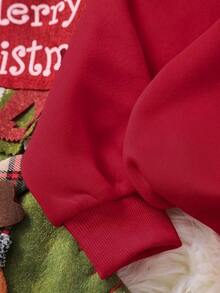 YOKASA Capucha con estampado de Navidad con bolsillo de canguro con cordón con forro térmico.Sudadera con capucha navideña,Sudadera con capucha informal y versátil para mujer,Sudadera con capucha con estampado navideño,Decorada con estampado gráfico,Perfecta para el día a día y para otoño/invierno1 pcs,250g Pure Heavy,100% Polyester - Rojo-YH1427 - Ver 5