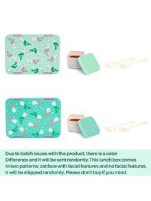 1pc Large Capacity Sealed Leak-Proof Bento Box With Lid, Cartoon Pattern Multicolor Lunch Box, Portable Microwave Heating Lunch Box, Fruit Box, Storage Box, Reusable, Detachable Compartment, Easy To Clean - Ideal For Office Lunch, Outdoor Travel And Back To School - Multicolor - View 11