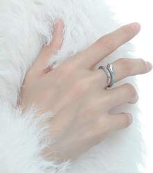 Anillo de Plata Qwonekou Anillo para Mujer Anillo Ajustable Diseño de Serpiente, Anillo Esmaltado Anillos de Mujer Anillo de Boda Regalo Ideal para Mujeres Tamaño Universal 40048 - 1 - Ver 5