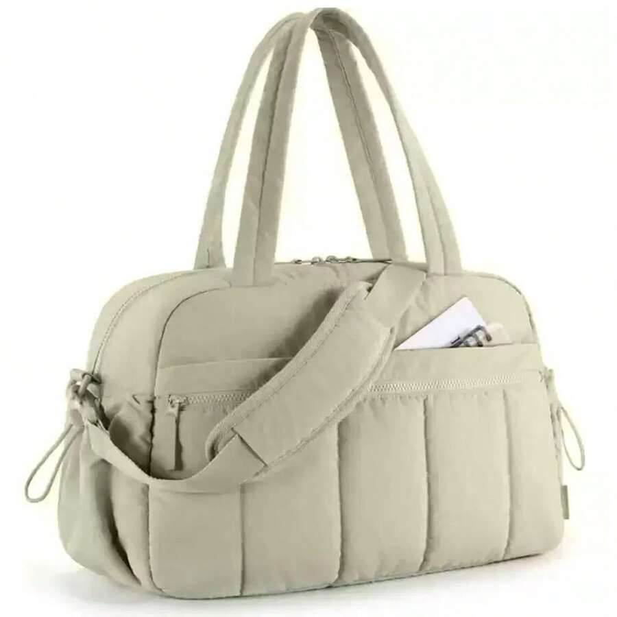 Large Capacity Gym Bag , Duffle Bag For Travel With Wet Pocket, Lightweight Carry On Weekender Duffel,  Multi-Compartments Shoulder Bag,  Water Resistant Handbag - 綠色 - 查看 1