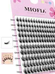 1 Box/160 Bunches Mink Eyelashes Natural 3D Russian Individual Eyelash Extension 10-13mm DIY MS Eyelash Cluster Makeup Tool Lashes Eyelash Clusters, Individual Eyelashes, Lashes, Fake Lashes - Black - View 5