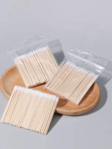 1000/500pcs Ultra Fine Tip Cleaning Swabs, Disposable Nail Cleaner Sticks, Wooden Makeup Cosmetic Applicators, Small Pointed Eyebrow Makeup Remover Tools, Cosmetic & Personal Care, Makeup Remover Swabs, Manicure Supplies, Foot Care Products, Pedicure Tools, Travel Essentials, Suitable For Lining Eyes, Lips, Shaping Brows & Other Makeup, Cleaning Supplies, Household Cleaning Swabs, Outdoor Care Tool Accessories