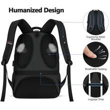 1PC Bagsure Travel Laptop Backpack, Business Water Resistant Laptop Backpack With USB Charging Port, College Bag For Men & Women - 黑色 - 查看 7