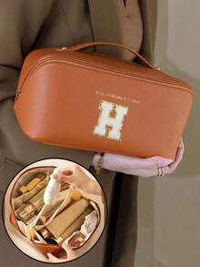 Túi du lịch đa năng, có ngăn đựng mỹ phẩm, túi trang điểm chống thấm nước bằng da PU, túi đựng mỹ phẩm hai lớp dung tích lớn, túi xách du lịch đa năng dành cho nữ, túi đựng đồ vệ sinh cá nhân, túi đựng mỹ phẩm, túi trang điểm, túi đựng đồ vệ sinh cá nhân, vật dụng cần thiết khi đi du lịch, đi du thuyền, đi nghỉ mát, unisex - Nhiều màu - Xem 11