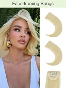 Side Air Bangs Wig Clip In, 8 Inch French Clip Front Side Bangs For Women - Daily Use Natural Hair Extension - Multicolor - View 12