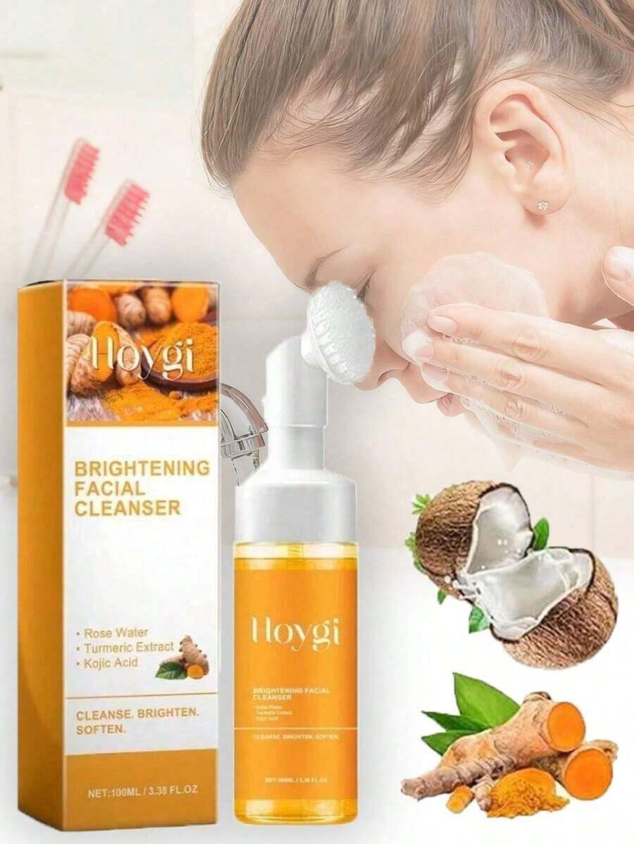 Turmeric Facial Cleanser, Skincare Face Wash, Moisturising Turmeric Foaming Cleanser, Exfoliating Soothing Hydrating Skincare Facial Wash For Face Body