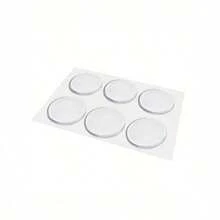 6pcs Clear Silicone Self - Adhesive Door Knob, Strongest Home Wall & Door Handle Stopper, Round Wall Shield Cushion, Quiet Wall Protector For Door Handle, Guard Door Bumper Silencer - 無色 - 查看 6