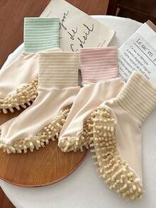 2025 New Personalized Loose Foot Cover Dragging Socks, Postpartum Socks, Autumn/Winter Sleep Socks, Multi-Functional High Elasticity Socks, Unisex Stripe Mid-Calf Socks