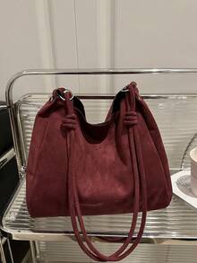 Luxury New PU Leather Fashion Design Handbag - Burgundy - View 6