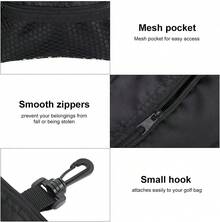 Bnineteenteam Bolsa de tee Bolsa de Almacenamiento de tee Bolsa de Almacenamiento de Marcador de Pelota de con Cremallera con Gancho Pequeño Accesorios de - 1 - Ver 1
