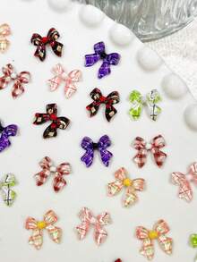 50 قطعة زخرفات DIY جميلة بشكل فراشة مطبوعة، أحجار راين 3D مربعة مناسبة للملابس وديكور المنزل وأغطية الهواتف والأعمال اليدوية والهدايا - متعدد الألوان - مشاهدة 8