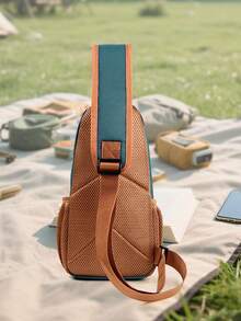 男士撞色胸包，适合健身锻炼、日常通勤、周末短途旅行，休闲运动斜挎包，可调节肩带，韩版时尚小包，热销单肩包，大容量收纳，新款男士胸包，解放双手设计，街头运动风爱好者的理想之选。 - 彩色 - 查看 11