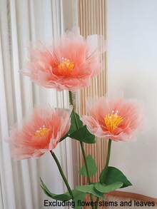 1 bông hoa mẫu đơn nhân tạo bằng lụa cỡ lớn 15,75 inch, trang trí hoa sống động như thật cho đám cưới, sinh nhật, cửa sổ khách sạn, trang trí nhà cửa. - nhiều màu - Xem 5