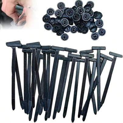 Heavy Duty Self-Locking Brand New Nylon Zip Ties With Black Plastic Buckle Heads - Thick High Strength UV Resistant Fasteners, Suitable For Automotive, Home, Office And Outdoor Use - Multipurpose Organizing Tool
