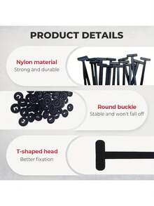 100 fascette stringicavo in nylon per uso generale, fascette stringicavo, attrezzo multiuso in plastica per fascette stringicavo, morsetti a fascetta stringicavo tipo chiodo, utilizzati per legature e fissaggi quotidiani