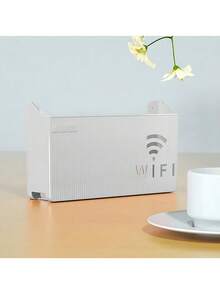 1pc Wall-Mounted WiFi Router Storage Box, Home Decor, Room Decoration - Multicolor - View 7