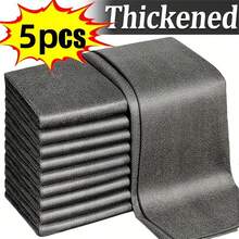 5片装，神奇玻璃清洁布，加厚多功能窗户镜面清洁布，不留痕迹，可用作洗车巾、厨房浴室清洁布、耐用超细纤维洗碗布、清洁用品、清洁工具、返校用品。神奇玻璃清洁布不掉毛，不留水渍。 - 彩色 - 查看 11