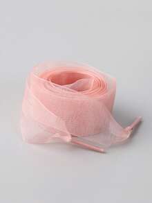 New Fashionable Versatile Sneakers With Tulle Lace Shoelaces, Transparent Lace Shoe Strings Ballerina Style Decor, Small White Shoes Decorative Cords