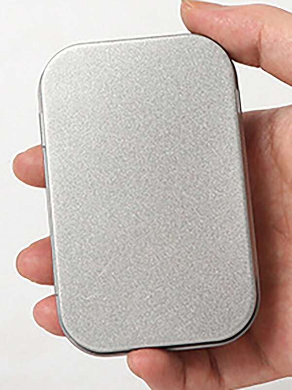 Caixa de tabaco de folha de flandres (1 unidade), compacta e portátil, à prova d'água e resistente à umidade, multifuncional, com cantos arredondados.