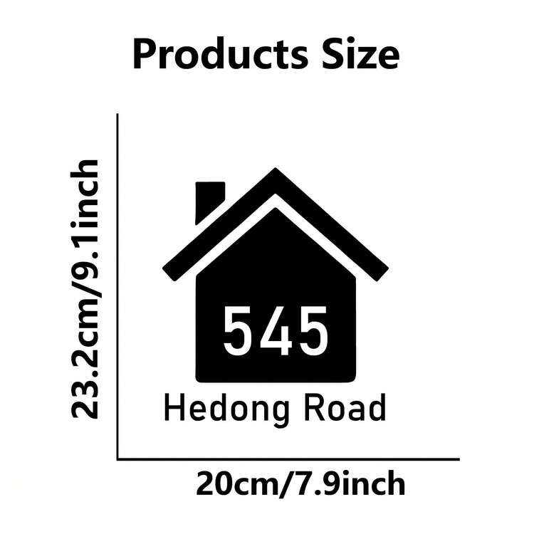 1Pc Customized House Number Sticker, Address Label Sticker, For Custom Labels On Trash Cans, Doorsteps, Home Decor, Household Items, Pink Stickers, Personalized Luminous Stickers, Housewarming Gifts, Christmas Gifts, And Essential Household Items Door Decoration, Address Stickers - Series 2 - View 10
