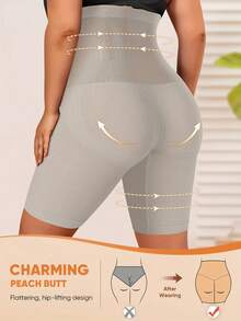 Local Delivery All-Purpose High Waist Shaping Shorts -Perfect For Yoga, Office Work, Or Sleeping Without Changing Outfits - 灰色 - 查看 4