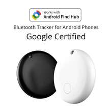 安卓迷你追踪器查找我的设备智能标签蓝牙搜索定位器追踪查找器儿童钥匙包钱包宠物 - 黑色 - 查看 2