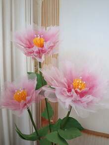 1 bông hoa mẫu đơn nhân tạo bằng lụa cỡ lớn 15,75 inch, trang trí hoa sống động như thật cho đám cưới, sinh nhật, cửa sổ khách sạn, trang trí nhà cửa. - nhiều màu - Xem 6