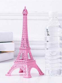 1pc Pink Eiffel Tower Statue Decor, Made Of Gold Metal, Suitable For Paris Eiffel Tower Themed Party, Birthday, Graduation Best Gift - Multicolor - View 7