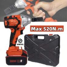 1/2" Cordless Electric Impact Wrench 520Nm Power Driver Tool Set W/ 1 Battery US - 預設 - 查看 1