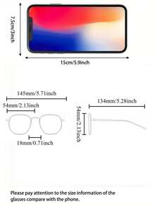 feye 1pc Unisex Fashionable Gold Fashion Glasses, Summer Travel Street Festival Gift Accessory - Gold - View 4