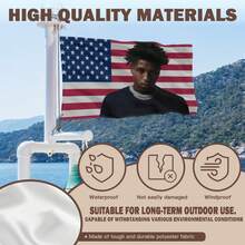 Youngboy Never Broke Again American Flag 3*5FT, Youngboy Concert Flag, Youngboy Rapper Banner, Hip Hop Poster,2025 Youngboy Bedroom Party Decorations College Dorm Decor - 白色 - 查看 3